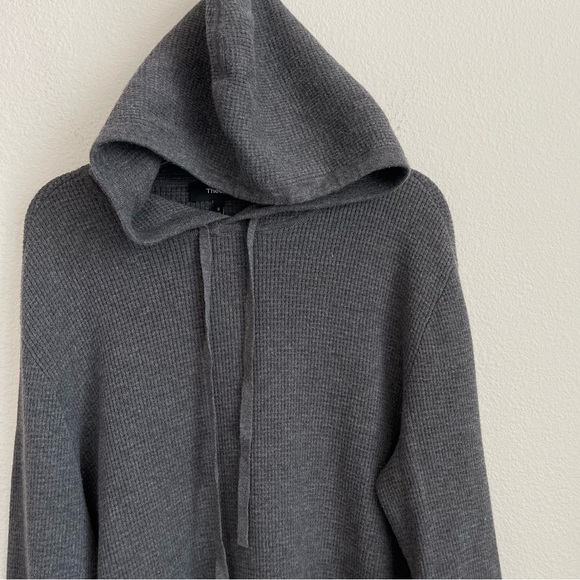 Theory Waffle Cotton Pullover Hoodie - Picture 2 of 6